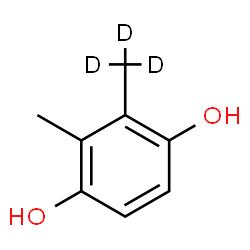 ChemSpider 2D Image | 2-Methyl-3-(~2~H_3_)methyl-1,4-benzenediol | C8H7D3O2