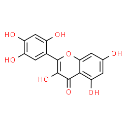 ChemSpider 2D Image | 3,5,7-Trihydroxy-2-(2,4,5-trihydroxyphenyl)-4H-chromen-4-one | C15H10O8