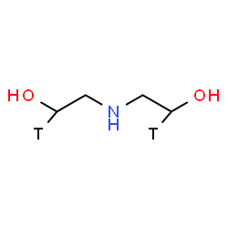 ChemSpider 2D Image | 2,2'-Iminodi(1-~3~H_1_)ethanol | C4H9T2NO2