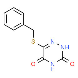 ChemSpider 2D Image | 5-(Benzylthio)-6-Azauracil | C10H9N3O2S