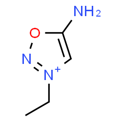 ChemSpider 2D Image | 5-Amino-3-ethyl-1,2,3-oxadiazol-3-ium | C4H8N3O