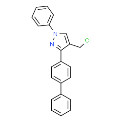 ChemSpider 2D Image | 3-(4-Biphenylyl)-4-(chloromethyl)-1-phenyl-1H-pyrazole | C22H17ClN2