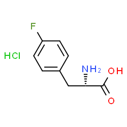 ChemSpider 2D Image | 4-Fluoro-D-phenylalanine. HCl | C9H11ClFNO2