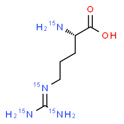 ChemSpider 2D Image | N~5~-{Bis[(~15~N)amino]methylene}-L-(~15~N_2_)ornithine | C6H1415N4O2