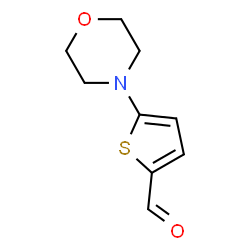 ChemSpider 2D Image | 5-MORPHOLIN-4-YLTHIOPHENE-2-CARBALDEHYDE | C9H11NO2S