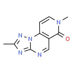 ChemSpider 2D Image | 2,7-Dimethylpyrido[3,4-e][1,2,4]triazolo[1,5-a]pyrimidin-6(7H)-one | C10H9N5O