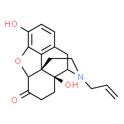 ChemSpider 2D Image | 17-Allyl-3,14-dihydroxy-4,5-epoxymorphinan-6-one | C19H21NO4