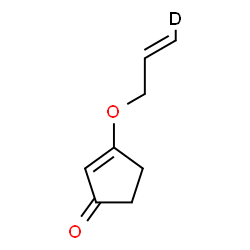 ChemSpider 2D Image | 3-[(2E)-(3-~2~H_1_)-2-Propen-1-yloxy]-2-cyclopenten-1-one | C8H9DO2