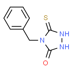 ChemSpider 2D Image | 4-benzyl-5-mercapto-4H-1,2,4-triazol-3-ol | C9H9N3OS