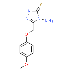 ChemSpider 2D Image | 4-Amino-2,4-dihydro-5-[(4-methoxyphenoxy)methyl]-3H-1,2,4-triazole-3-thione | C10H12N4O2S