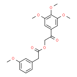 ChemSpider 2D Image | 2-Oxo-2-(3,4,5-trimethoxyphenyl)ethyl (3-methoxyphenyl)acetate | C20H22O7