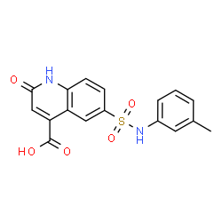 ChemSpider 2D Image | 2-Hydroxy-6-m-tolylsulfamoyl-quinoline-4-carboxylic acid | C17H14N2O5S