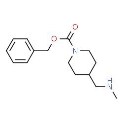 ChemSpider 2D Image | benzyl 4-((methylamino)methyl)piperidine-1-carboxylate | C15H22N2O2