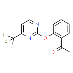 ChemSpider 2D Image | 1-(2-{[4-(Trifluoromethyl)-2-pyrimidinyl]oxy}phenyl)ethanone | C13H9F3N2O2