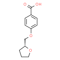 ChemSpider 2D Image | 4-[(2R)-Tetrahydro-2-furanylmethoxy]benzoic acid | C12H14O4