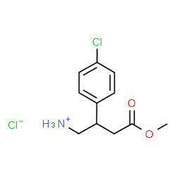 ChemSpider 2D Image | 2-(4-Chlorophenyl)-4-methoxy-4-oxo-1-butanaminium chloride | C11H15Cl2NO2