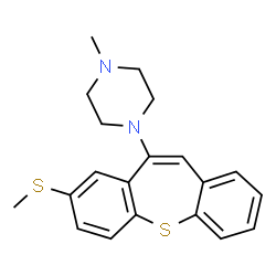 ChemSpider 2D Image | 1-Methyl-4-[8-(methylsulfanyl)dibenzo[b,f]thiepin-10-yl]piperazine | C20H22N2S2