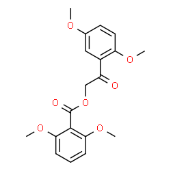 ChemSpider 2D Image | 2-(2,5-Dimethoxyphenyl)-2-oxoethyl 2,6-dimethoxybenzoate | C19H20O7