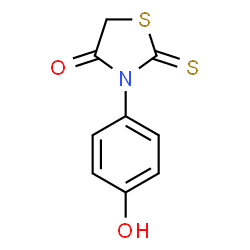 ChemSpider 2D Image | 3-(4-Hydroxyphenyl)-2-thioxo-4-thiazolidinone | C9H7NO2S2