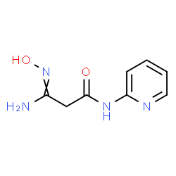 ChemSpider 2D Image | 2-(N-Hydroxycarbamimidoyl)-N-pyridin-2-yl-acetamide | C8H10N4O2