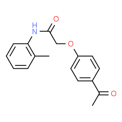 ChemSpider 2D Image | 2-(4-Acetylphenoxy)-N-o-tolylacetamide | C17H17NO3