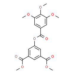 ChemSpider 2D Image | Dimethyl 5-[(3,4,5-trimethoxybenzoyl)oxy]isophthalate | C20H20O9