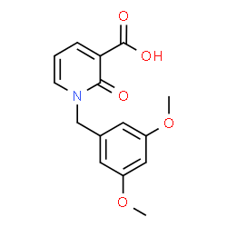 ChemSpider 2D Image | 1-(3,5-Dimethoxybenzyl)-2-oxo-1,2-dihydro-3-pyridinecarboxylic acid | C15H15NO5