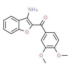 ChemSpider 2D Image | (3-aminobenzofuran-2-yl)(3,4-dimethoxyphenyl)methanone | C17H15NO4