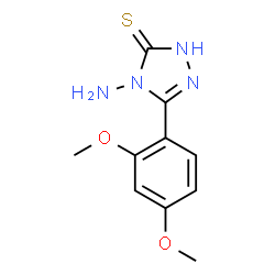 ChemSpider 2D Image | 4-Amino-5-(2,4-dimethoxyphenyl)-2,4-dihydro-3H-1,2,4-triazole-3-thione | C10H12N4O2S