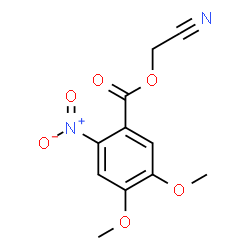 ChemSpider 2D Image | Cyanomethyl 4,5-dimethoxy-2-nitrobenzoate | C11H10N2O6