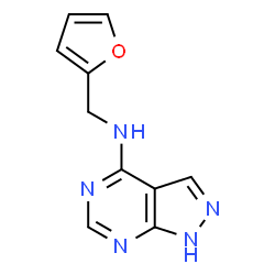 ChemSpider 2D Image | N-(2-Furylmethyl)-1H-pyrazolo[3,4-d]pyrimidin-4-amine | C10H9N5O