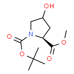 ChemSpider 2D Image | 2-Methyl 1-(2-methyl-2-propanyl) (2S)-4-hydroxy-1,2-pyrrolidinedicarboxylate | C11H19NO5