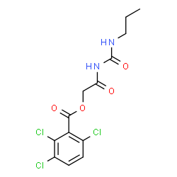 ChemSpider 2D Image | 2-Oxo-2-[(propylcarbamoyl)amino]ethyl 2,3,6-trichlorobenzoate | C13H13Cl3N2O4