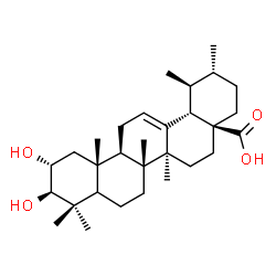 ChemSpider 2D Image | (2alpha,3beta,5xi)-2,3-Dihydroxyurs-12-en-28-oic acid | C30H48O4