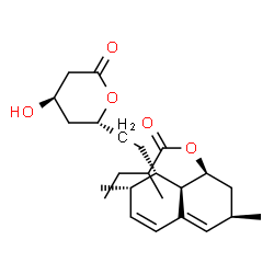 ChemSpider 2D Image | (1S,3R,7S,8S,8aR)-8-{2-[(2R,4R)-4-hydroxy-6-oxooxan-2-yl]ethyl}-3,7-dimethyl-1,2,3,7,8,8a-hexahydronaphthalen-1-yl 2-methylbutanoate | C24H36O5