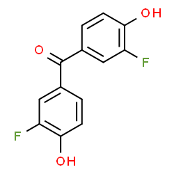 ChemSpider 2D Image | Bis(3-fluoro-4-hydroxyphenyl)methanone | C13H8F2O3