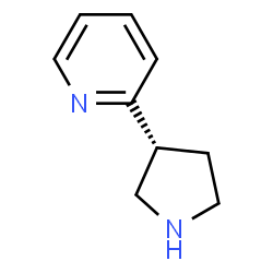 ChemSpider 2D Image | 2-[(3R)-3-Pyrrolidinyl]pyridine | C9H12N2