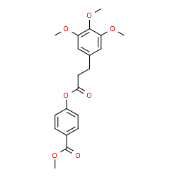 ChemSpider 2D Image | Methyl 4-{[3-(3,4,5-trimethoxyphenyl)propanoyl]oxy}benzoate | C20H22O7
