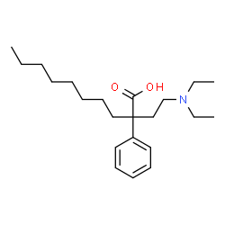 ChemSpider 2D Image | 2-[2-(Diethylamino)ethyl]-2-phenyldecanoic acid | C22H37NO2