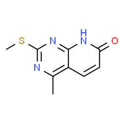 ChemSpider 2D Image | 4-Methyl-2-(methylsulfanyl)pyrido[2,3-d]pyrimidin-7(1H)-one | C9H9N3OS