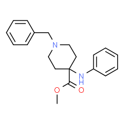 ChemSpider 2D Image | Methyl 4-anilino-1-benzyl-4-piperidinecarboxylate | C20H24N2O2