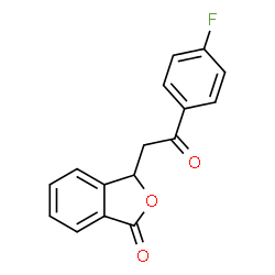 ChemSpider 2D Image | 3-[2-(4-Fluorophenyl)-2-oxoethyl]-2-benzofuran-1(3H)-one | C16H11FO3