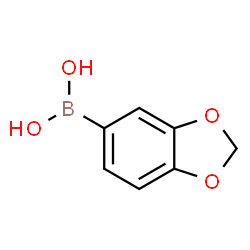 ChemSpider 2D Image | 1,3-Benzodioxole-5-boronic acid | C7H7BO4