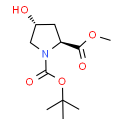 ChemSpider 2D Image | N-Boc-trans-4-Hydroxy-L-proline methyl ester | C11H19NO5