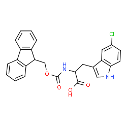 ChemSpider 2D Image | 5-Chloro-N-[(9H-fluoren-9-ylmethoxy)carbonyl]tryptophan | C26H21ClN2O4