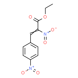 ChemSpider 2D Image | Ethyl 2-nitro-3-(4-nitrophenyl)acrylate | C11H10N2O6