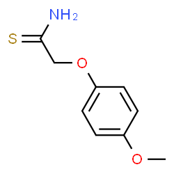 ChemSpider 2D Image | 2-(4-Methoxyphenoxy)ethanethioamide | C9H11NO2S