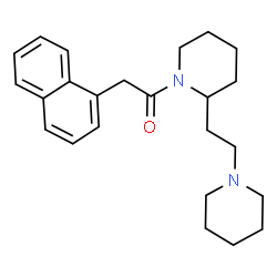 ChemSpider 2D Image | 2-(1-Naphthyl)-1-{2-[2-(1-piperidinyl)ethyl]-1-piperidinyl}ethanone | C24H32N2O