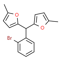 ChemSpider 2D Image | 2,2'-[(2-Bromophenyl)methylene]bis(5-methylfuran) | C17H15BrO2