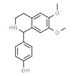 ChemSpider 2D Image | 4-(6,7-Dimethoxy-1,2,3,4-tetrahydro-1-isoquinolinyl)phenol | C17H19NO3
